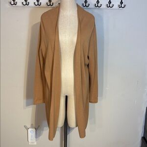 Kasper Tan Knit Cardigan